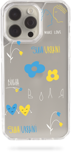 Oriental case iPhone 14 pro transparent plastic EVO case Slava Ukraini White (19.21) pr_0062900  in the online store Oriental Case in Kyiv from the Ukrainian brand Orientalcase ✅