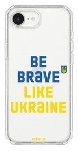 Чохол Oriental case iPhone 16e / 17e прозорий пластиковий EVO UA Be Brave (19.10) pr_0074992_16e17e купити в інтернет-магазині Oriental Case в Києві від українського бренду Orientalcase ✅