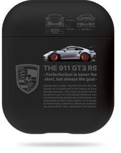 Чохол Oriental case чорний матовий силіконовий для AirPods 1/2 Porsche&nbsp;911 GT3 (33.1) pr_0065720  купити в інтернет-магазині Oriental Case в Києві від українського бренду Orientalcase ✅