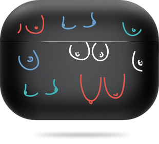 Чохол Oriental case чорний матовий силіконовий для AirPods Pro 3 Boobs 2.0 Colorful (6.2) APP3-0065971 купити в інтернет-магазині Oriental Case в Києві від українського бренду Orientalcase ✅