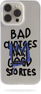 Чохол Oriental case iPhone 15 pro max прозорий силіконовий Bad Choices Black (11.23) pr_0039902  купити в інтернет-магазині Oriental Case в Києві від українського бренду Orientalcase ✅