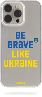 Чохол Oriental case iPhone 14 plus прозорий силіконовий UA Be Brave (19.10) pr_0048552  купити в інтернет-магазині Oriental Case в Києві від українського бренду Orientalcase ✅