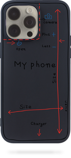Oriental case iPhone 14 pro max black silicone case My Phone Black (13.25) pr_0048242  in the online store Oriental Case in Kyiv from the Ukrainian brand Orientalcase ✅