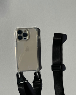 Чохол Oriental case iPhone 15 прозорий з ремінцем Clear Crossbody Black pr_0067438  купити в інтернет-магазині Oriental Case в Києві від українського бренду Orientalcase ✅