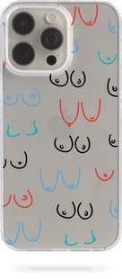 Чохол Oriental case iPhone 14 прозорий силіконовий Boobs 2.0 Colorful (6.2) pr_0050252  купити в інтернет-магазині Oriental Case в Києві від українського бренду Orientalcase ✅