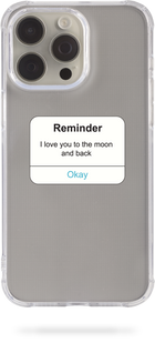Чохол Oriental case iPhone 14 pro прозорий силіконовий протиударний Love Reminder (17.2) pr_0062502  купити в інтернет-магазині Oriental Case в Києві від українського бренду Orientalcase ✅