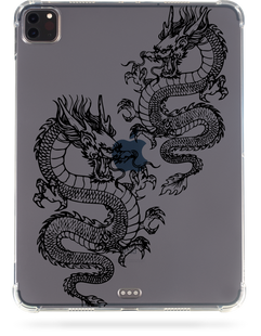 Oriental case iPad Pro 12.9 (2022/2021/2020/2018) transparent case (with Pencil holder) Dragons Black (5.1) pr_0066855  in the online store Oriental Case in Kyiv from the Ukrainian brand Orientalcase ✅
