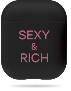 Чохол Oriental case чорний матовий силіконовий для AirPods 1/2 SEXY and RICH Pink (10.21) pr_0065672  купити в інтернет-магазині Oriental Case в Києві від українського бренду Orientalcase ✅