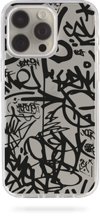 Чохол Oriental case iPhone 14 прозорий пластиковий ROCK Graffiti Black (3.1) pr_0051239  купити в інтернет-магазині Oriental Case в Києві від українського бренду Orientalcase ✅