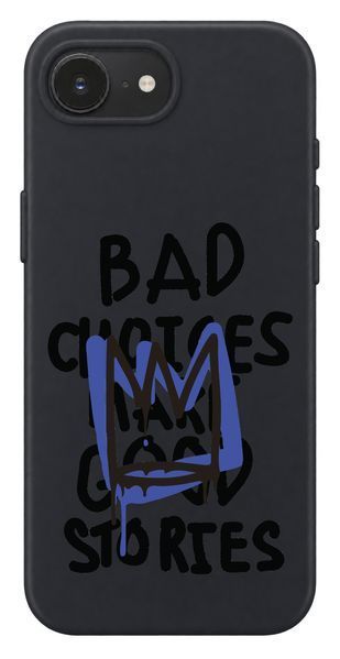 Чохол Oriental case iPhone 16e / 17e чорний силіконовий Bad Choices Black (11.23) pr_0075795_16e17e купити в інтернет-магазині Oriental Case в Києві від українського бренду Orientalcase ✅