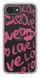 Oriental case iPhone 16e / 17e transparent silicone shockproof case Love Lipstick Pink (17.6) pr_0074545_16e17e фото 2 in the online store Oriental Case in Kyiv from the Ukrainian brand Orientalcase ✅