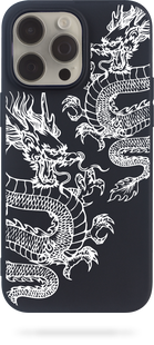 Чохол Oriental case iPhone XS Max чорний силіконовий Dragons White (5.1) pr_0068744  купити в інтернет-магазині Oriental Case в Києві від українського бренду Orientalcase ✅
