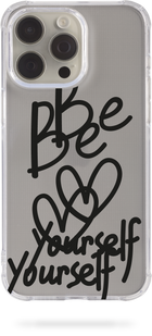 Чохол Oriental case iPhone 14 прозорий силіконовий протиударний Be Yourself Black (17.3) pr_0050510  купити в інтернет-магазині Oriental Case в Києві від українського бренду Orientalcase ✅