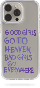 Чохол Oriental case iPhone 14 pro max прозорий пластиковий ROCK Good Girls Purple (11.41) pr_0047850  купити в інтернет-магазині Oriental Case в Києві від українського бренду Orientalcase ✅