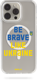 Oriental case iPhone 13 mini transparent MagSafe case UA Be Brave (19.10) pr_0061747  in the online store Oriental Case in Kyiv from the Ukrainian brand Orientalcase ✅