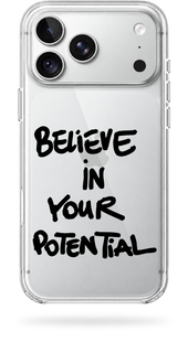 Чохол Oriental case iPhone 18 pro max прозорий пластиковий ROCK Believe in Black (11.71) pr_0090 купити в інтернет-магазині Oriental Case в Києві від українського бренду Orientalcase ✅
