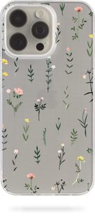 Чохол Oriental case iPhone 15 pro прозорий силіконовий Flowers Small (1.1) pr_0041560  купити в інтернет-магазині Oriental Case в Києві від українського бренду Orientalcase ✅