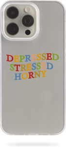 Чохол Oriental case iPhone 16 Pro прозорий силіконовий Depressed (11.1) pr_0072610  купити в інтернет-магазині Oriental Case в Києві від українського бренду Orientalcase ✅