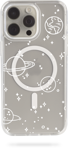 Чохол Oriental case iPhone 14 прозорий MagSafe Galaxy White (6.7) pr_0051128  купити в інтернет-магазині Oriental Case в Києві від українського бренду Orientalcase ✅
