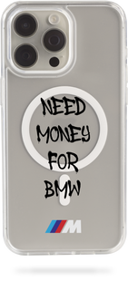 Oriental case iPhone 16 Pro transparent MagSafe case Need_Money_For_BMW_M Black (31.9) pr_0073383  in the online store Oriental Case in Kyiv from the Ukrainian brand Orientalcase ✅