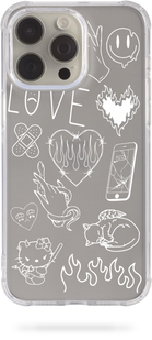 Чохол Oriental case iPhone 16 Pro прозорий силіконовий протиударний Tattoo White (6.15) pr_0072966  купити в інтернет-магазині Oriental Case в Києві від українського бренду Orientalcase ✅