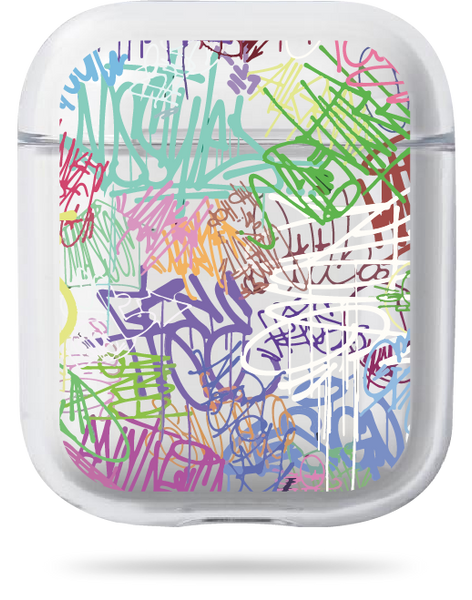 Oriental case transparent silicone case for AirPods 1/2 Graffiti Color (3.3) pr_0065630  in the online store Oriental Case in Kyiv from the Ukrainian brand Orientalcase ✅