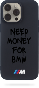 Oriental case iPhone 16 Pro black silicone case Need_Money2.0_BMW_M Black (31.11) pr_0073958  in the online store Oriental Case in Kyiv from the Ukrainian brand Orientalcase ✅