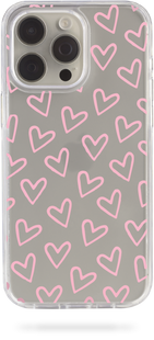 Oriental case iPhone 14 transparent plastic ROCK case Heart Spring Pink (18.14) pr_0051298  in the online store Oriental Case in Kyiv from the Ukrainian brand Orientalcase ✅