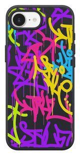 Oriental case iPhone 16e / 17e black silicone case Graffiti Color 2.0 (3.5) pr_0075653_16e17e in the online store Oriental Case in Kyiv from the Ukrainian brand Orientalcase ✅