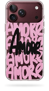 Чохол Oriental case iPhone 18 pro max прозорий пластиковий ROCK AMORE Black Pink (11.86) Black Pink (11.86) купити в інтернет-магазині Oriental Case в Києві від українського бренду Orientalcase ✅