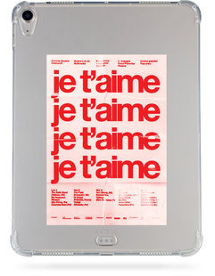 Чохол накладка Oriental case iPad Air 11 (2024/2025) прозорий (with Pencil holder) Je Taime Red (10.14.2) pr_0080776  купити в інтернет-магазині Oriental Case в Києві від українського бренду Orientalcase ✅