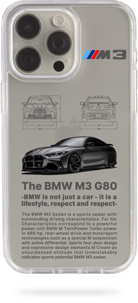 Oriental case iPhone 13 Pro Max transparent plastic ROCK case BMW M3 (33.2) pr_0053242  in the online store Oriental Case in Kyiv from the Ukrainian brand Orientalcase ✅