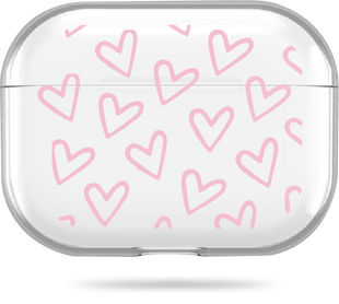 Oriental case transparent silicone case for AirPods Pro Heart Spring Pink (18.14) pr_0065831  in the online store Oriental Case in Kyiv from the Ukrainian brand Orientalcase ✅