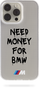 Oriental case iPhone 14 pro transparent silicone case Need_Money_For_BMW_M Black (31.9) pr_0063562  in the online store Oriental Case in Kyiv from the Ukrainian brand Orientalcase ✅
