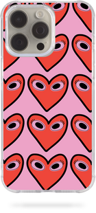 Чохол Oriental case iPhone 16 Pro прозорий силіконовий протиударний Hearts Pattern Red (18.8) pr_0072818  купити в інтернет-магазині Oriental Case в Києві від українського бренду Orientalcase ✅