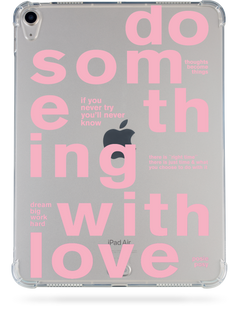 Чохол накладка Oriental case iPad Air 11 (2024/2025) прозорий (with Pencil holder) With Love Pink (11.37) pr_0080777  купити в інтернет-магазині Oriental Case в Києві від українського бренду Orientalcase ✅