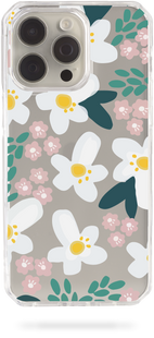 Oriental case iPhone 15 pro transparent plastic EVO case Flowers Jasmine (1.14) pr_0042157  in the online store Oriental Case in Kyiv from the Ukrainian brand Orientalcase ✅