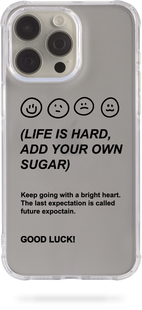 Чохол Oriental case iPhone 15 прозорий силіконовий протиударний Life Is Hard Black (11.29) pr_0045380  купити в інтернет-магазині Oriental Case в Києві від українського бренду Orientalcase ✅