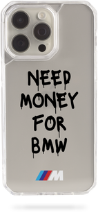 Oriental case iPhone 14 pro max transparent plastic EVO case Need_Money2.0_BMW_M Black (31.11) pr_0047254  in the online store Oriental Case in Kyiv from the Ukrainian brand Orientalcase ✅
